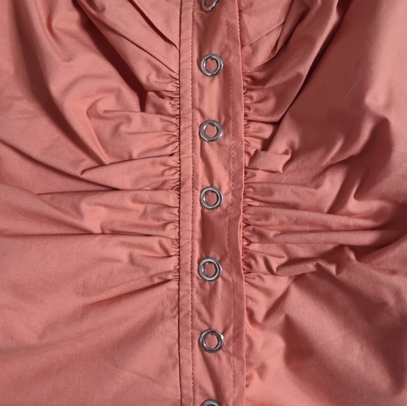 A.L.C Lilah Cotton Sweetheart Top, Size 6, Orange, NWT - Picture 6 of 15